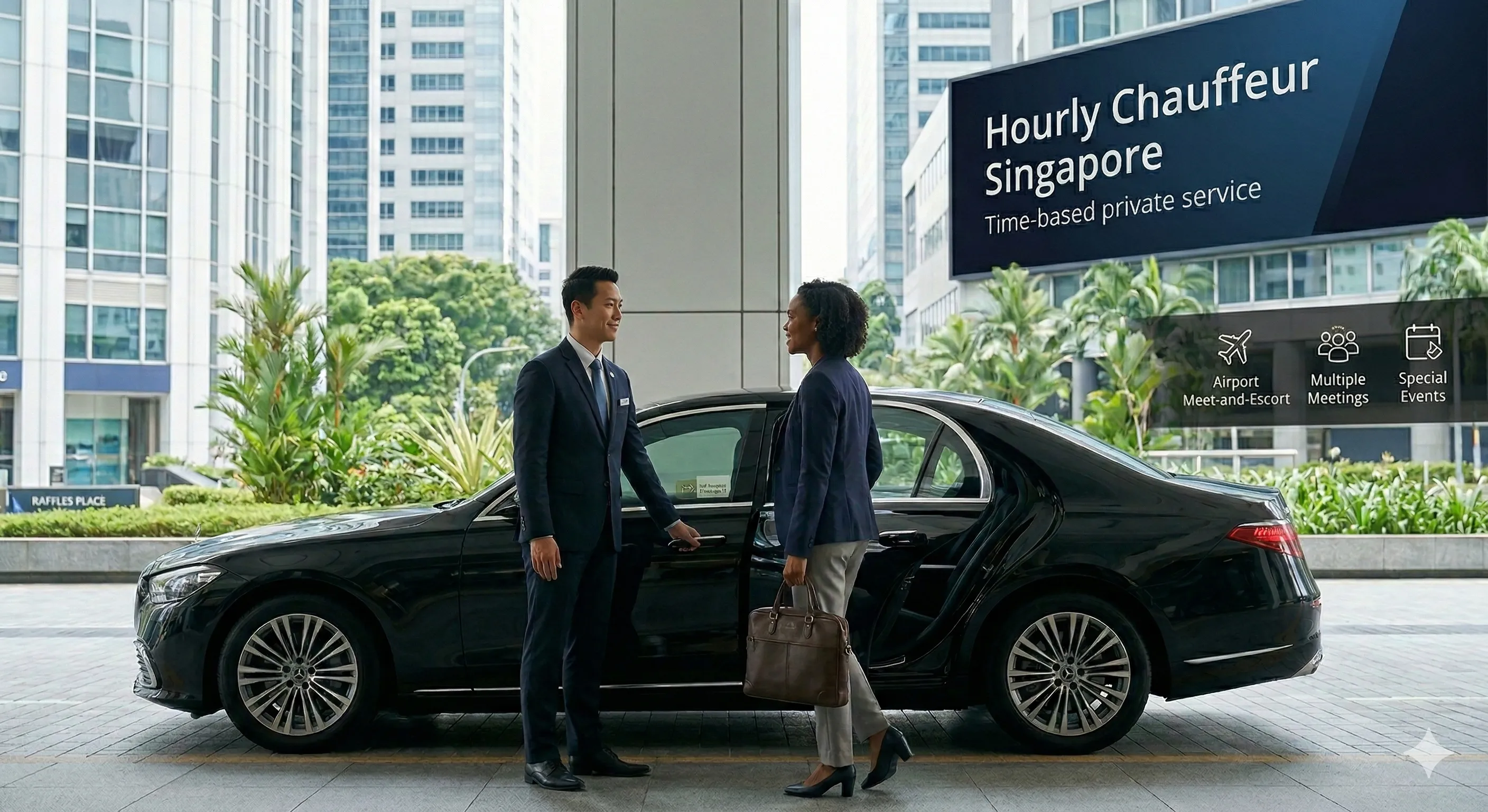 Hourly chauffeur service with a premium vehicle in Singapore